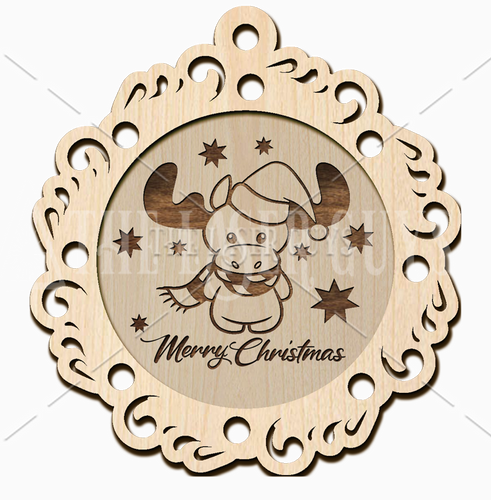 Christmas Moose Bauble