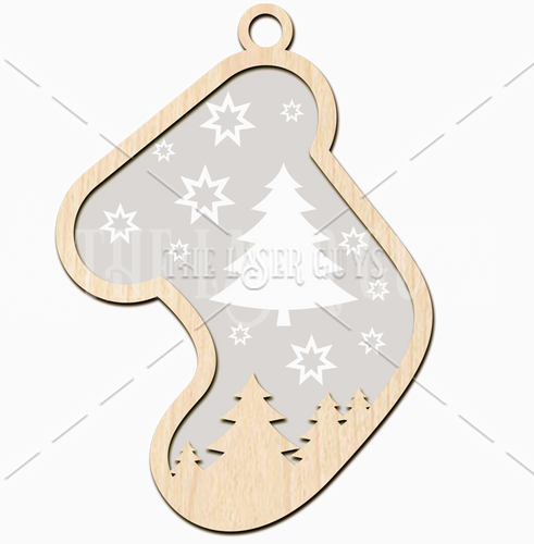 Frosted Christmas Stocking