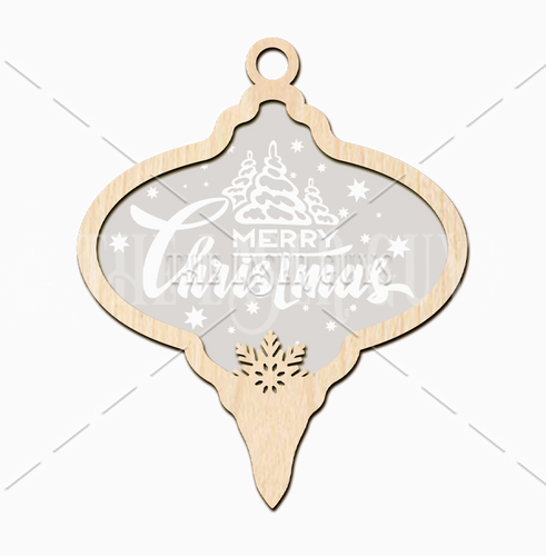 Frosted Christmas Tree Bauble
