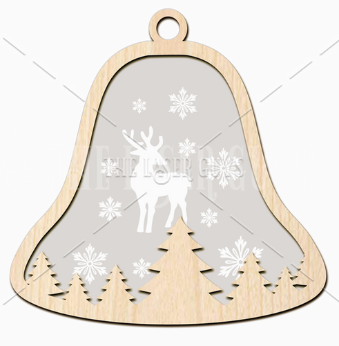 Frosted Reindeer Bell
