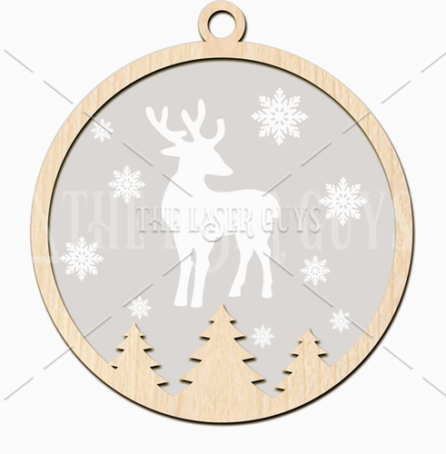Frosted Woodland Reindeer