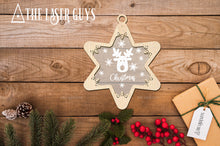 Frosted Reindeer Snowflake