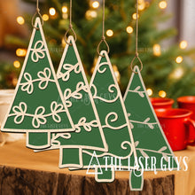 Whimsical Evergreen Collection – Set of 4 Ornaments