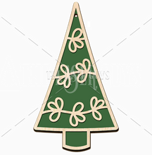 Whimsical Evergreen Ornament 1 (Loops & Bows)