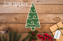 Whimsical Evergreen Ornament 3 (Swirls & Curls)