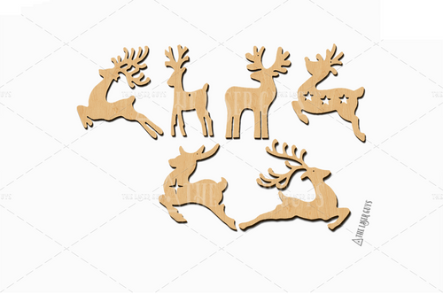Reindeer Set of 6 (Large)