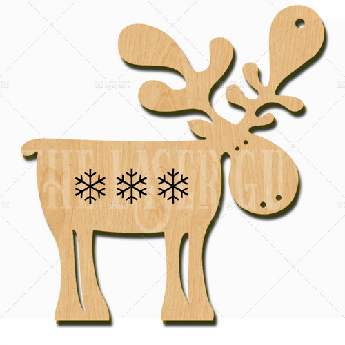 Morris the Moose with Snowflakes (Engraved)