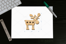 Morris the Moose with Stars (Engraved)