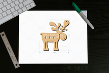 Morris the Moose with Stars (Cut)