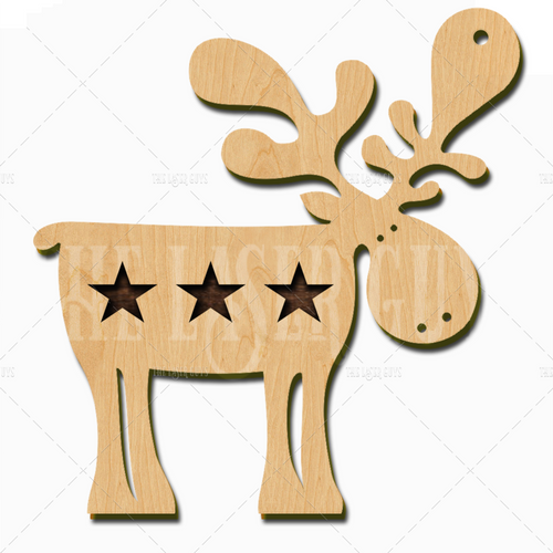 Morris the Moose with Stars (Engraved)