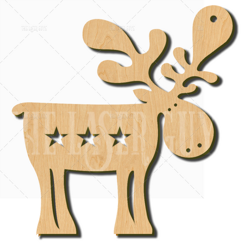 Morris the Moose with Stars (Cut)